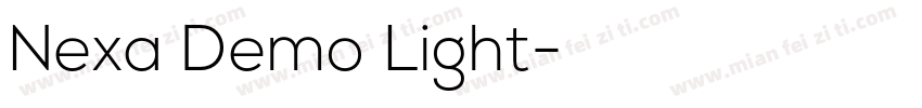 Nexa Demo Light字体转换